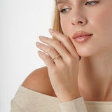 Clover Diamond Stacking Ring, Mere