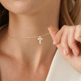 Diamond Cross Necklace, Virelitha