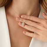 Diamond Cross Necklace, Virelitha