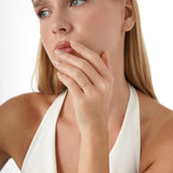 Solid Gold Curved Bar Ring, Yori