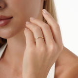 Solid Gold Curved Bar Ring, Yori