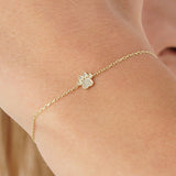Natural Diamond Dog Paw Bracelet, Puppy
