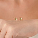 Diamond Floral Stud Earrings, Ophezira
