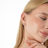 Lab Grown Diamond Floral Bow Stud Earrings, Valessia