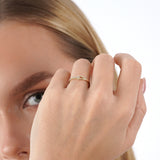 Solid Gold Hook Ring, Evalyra