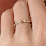 Solid Gold Hook Ring, Evalyra