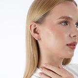 Alternating Diamond and Ruby Hoop Earrings, Thessanora