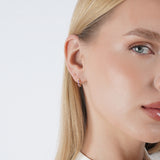 Alternating Diamond and Ruby Hoop Earrings, Thessanora