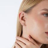 Double Baguette Lab Diamond Studs, Azphariel