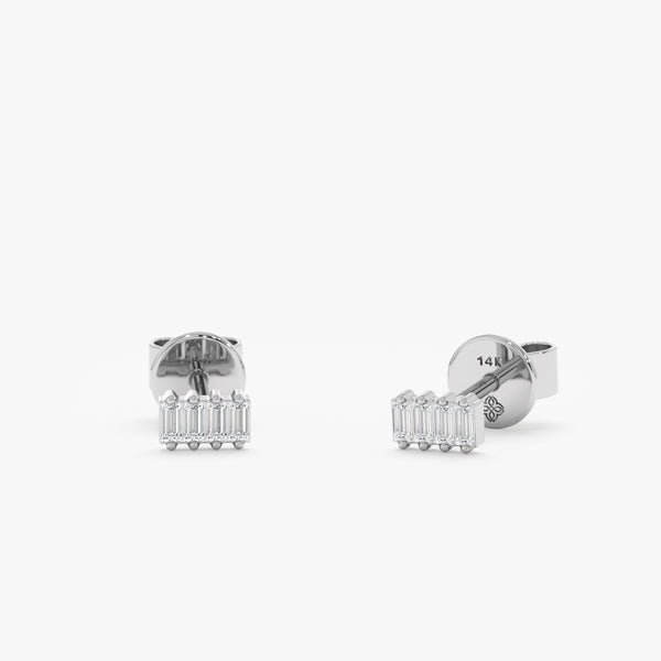 natural diamond white gold studs