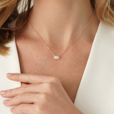1ct East-West Marquise Lab Diamond Necklace, Zanurelle