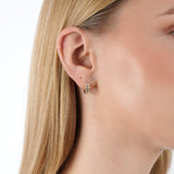 Emerald Cut Lab Grown Diamond Hoop Earrings, Vionelisse