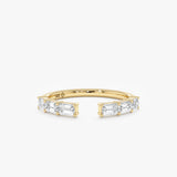 Emerald Cut Diamond Cuff Ring, Jaeva