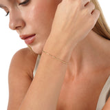 Solid Gold Bamboo Link Bracelet, Arianwen