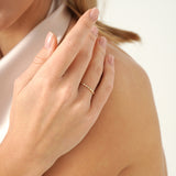 Solid Gold Geometric Stacking Ring, Nyne