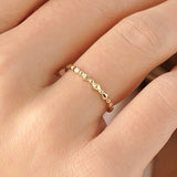 Solid Gold Geometric Stacking Ring, Nyne