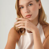 Solid Gold Multi-Row Statement Band, Thessiva