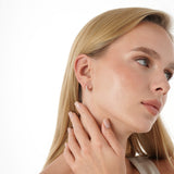 Graduated Lab Diamond Huggie Hoops, Nyxie