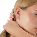 Graduated Lab Diamond Huggie Hoops, Nyxie