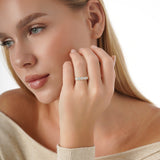 Dainty Lab Grown Wedding Band, Arli