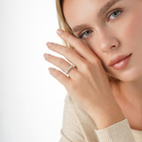 Dainty Lab Grown Wedding Band, Arli