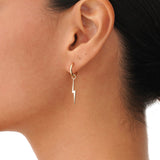 Solid Gold Lightning Bolt Earring Charm, Ysolenara