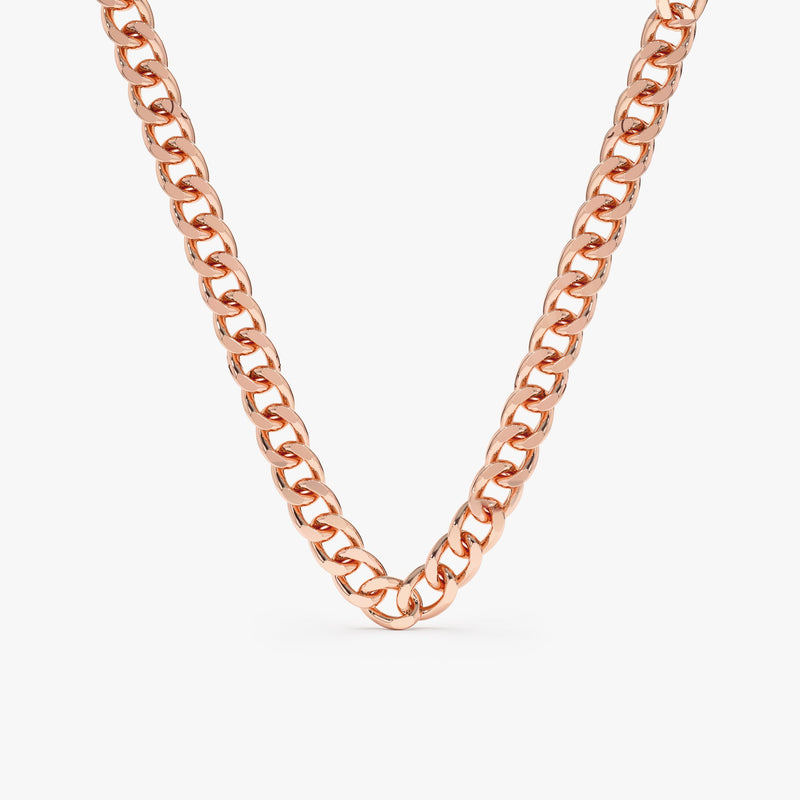 Rose Gold dainty Cuban Chain Necklaces