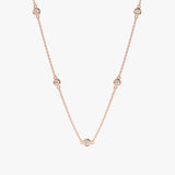 Rose Gold Diamond By The Yard Necklace