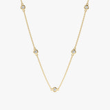 Yellow Gold Diamond By The Yard Necklace