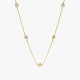 Yellow Gold Diamond By The Yard Necklace