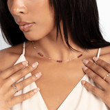 Ruby & Natural Diamond Station Necklace, Azmira