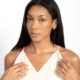 Natural Diamond Paperclip Necklace, Nymia