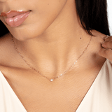 Natural Diamond Paperclip Necklace, Nymia