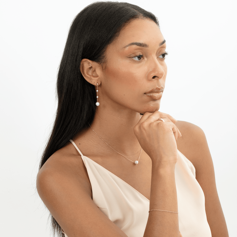 Natural Pearl Drop Earrings, Panni