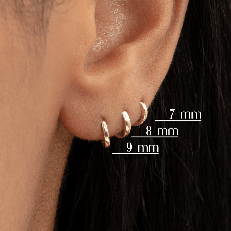 Mini Solid Gold Huggies, Brianna