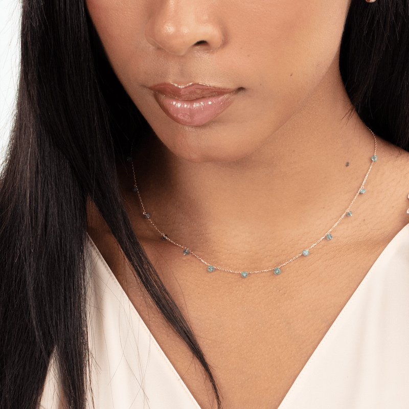 Dangle Emerald Bead Necklace, Aelira