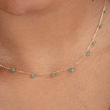 Dangle Emerald Bead Necklace, Aelira