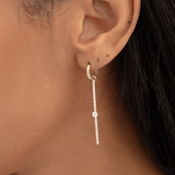 Natural Diamond Linear Drop Earrings, Eira