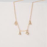 diamond mama capital letter charms necklace in solid gold