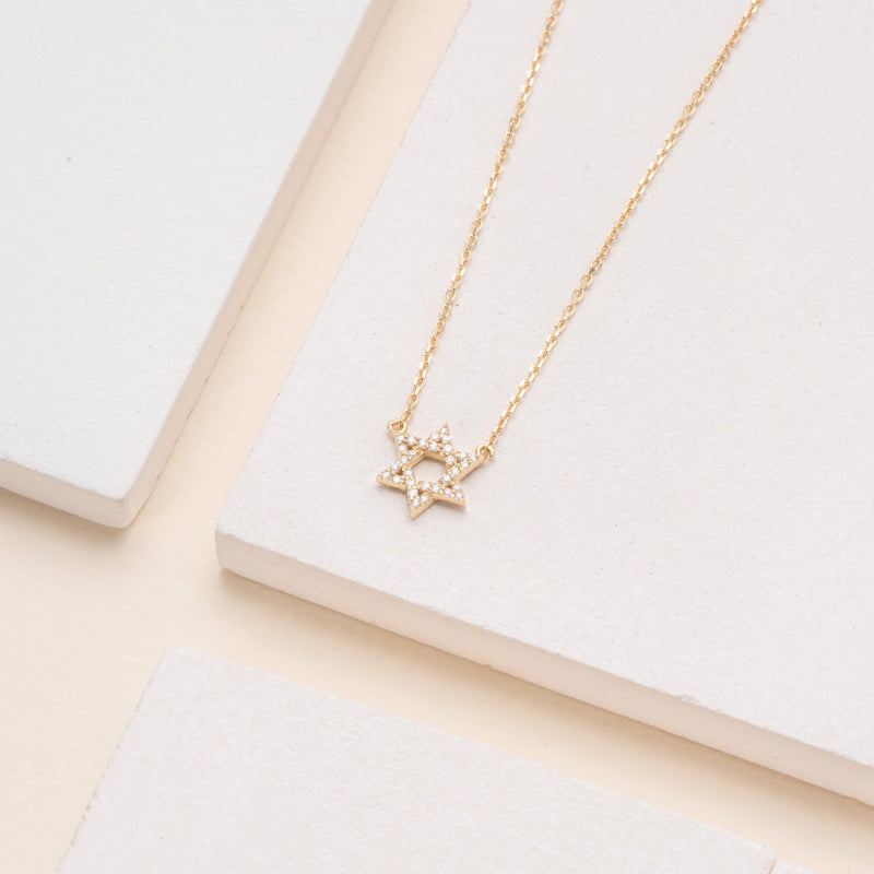 Handmade Star of David Pendant in 18k Gold