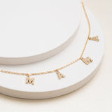 handcrafted four letter mother's charm necklace for her