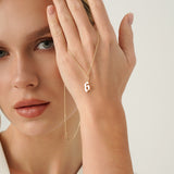 Gold Old English Number Charm, Zephyrella