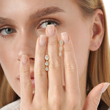 Graduated Oval Lab Diamond Drop Earrings, Avra