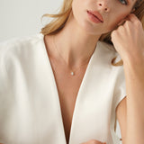 Oval Diamond Solid Gold Necklace, Yliantha