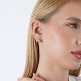 Bezel Set Oval Lab-Grown Diamond Studs, Ysolenith