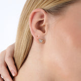 Bezel Set Oval Lab-Grown Diamond Studs, Ysolenith
