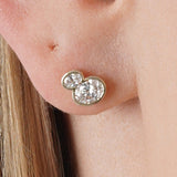 Bezel Set Oval Lab-Grown Diamond Studs, Ysolenith