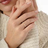 Oval Diamond Open Cuff Ring, Ruea