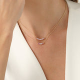 Oval Three Stone Sapphire Necklace, Zelindra