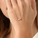 Oval Three Stone Sapphire Necklace, Zelindra